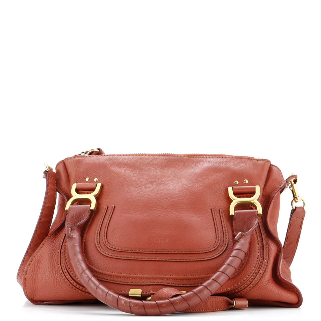 Marcie Satchel Leather Medium - Deep Luxury