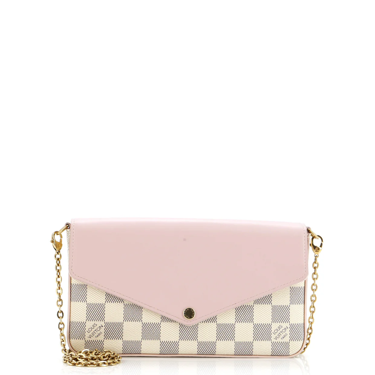 Felicie Pochette Damier and Leather - Deep Luxury