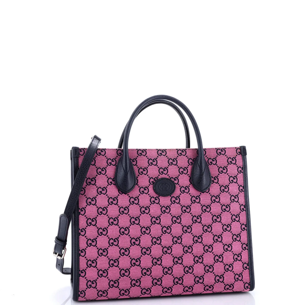 Structured Top Handle Open Tote GG Canvas Small - Deep Luxury