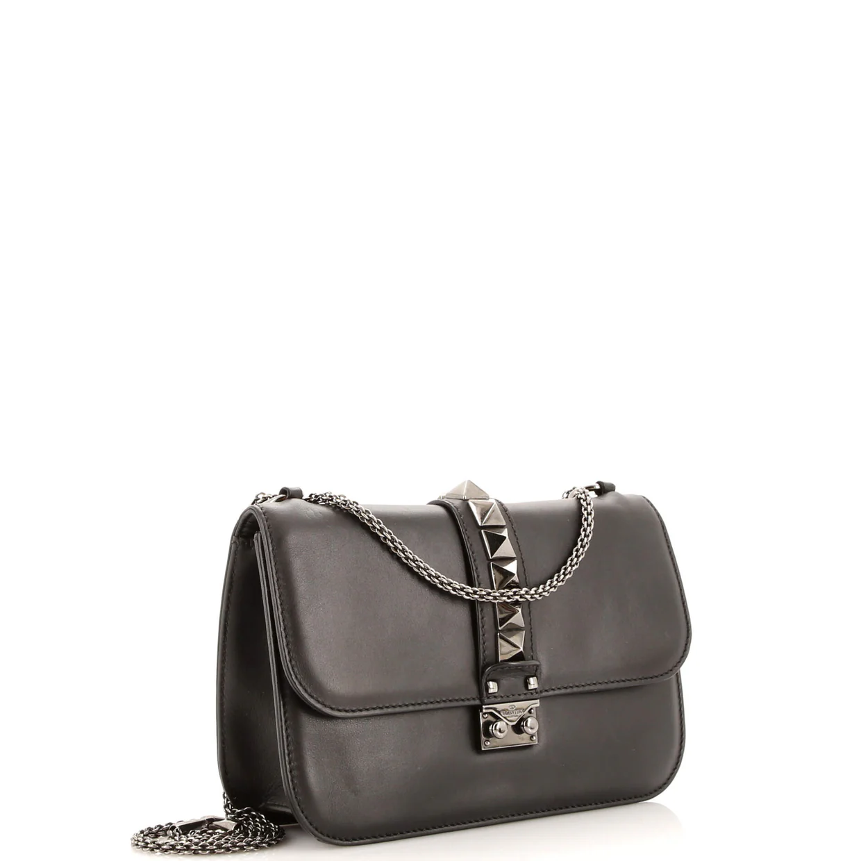 Glam Lock Shoulder Bag Leather Medium - Deep Luxury