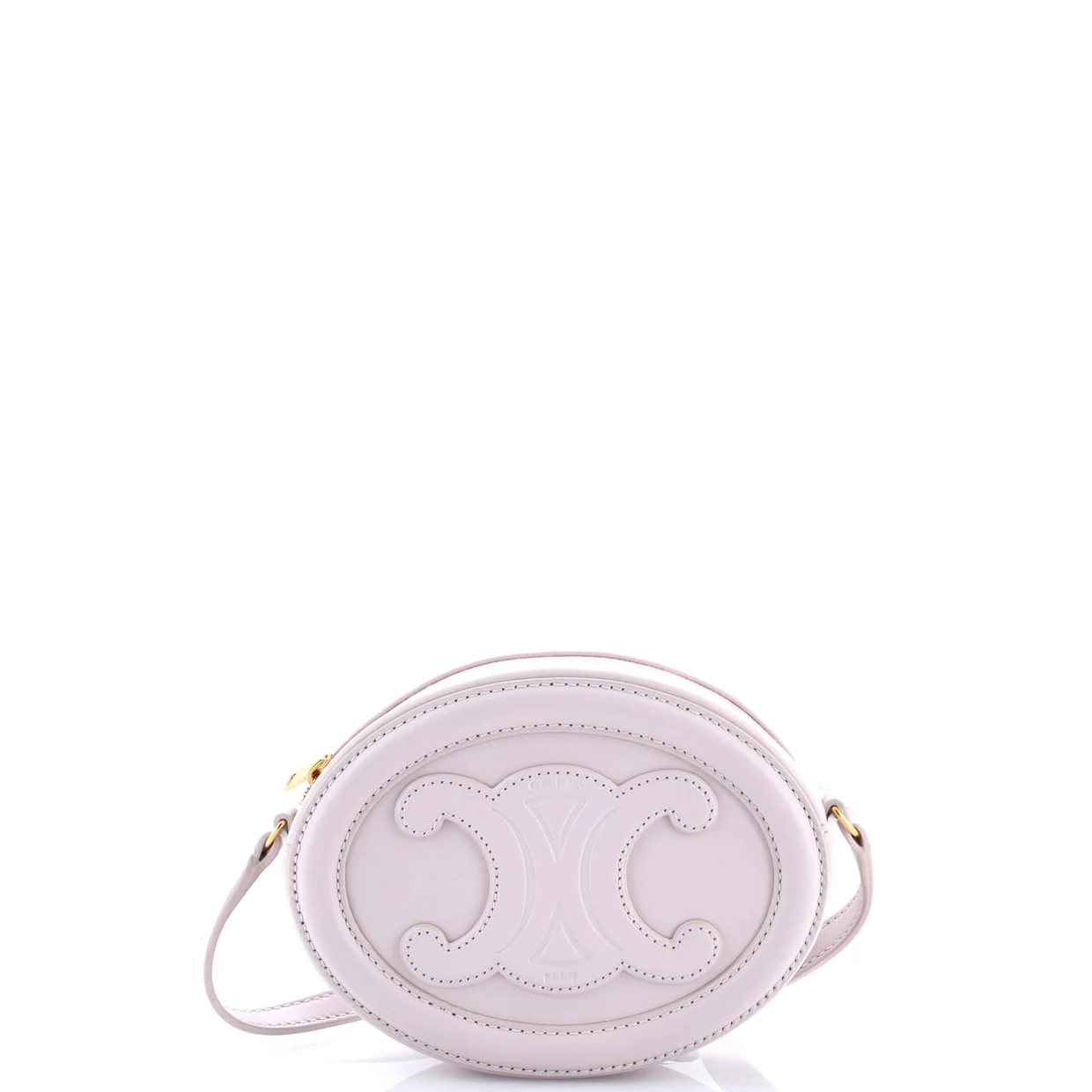 Triomphe Oval Crossbody Bag Leather Mini - Deep Luxury