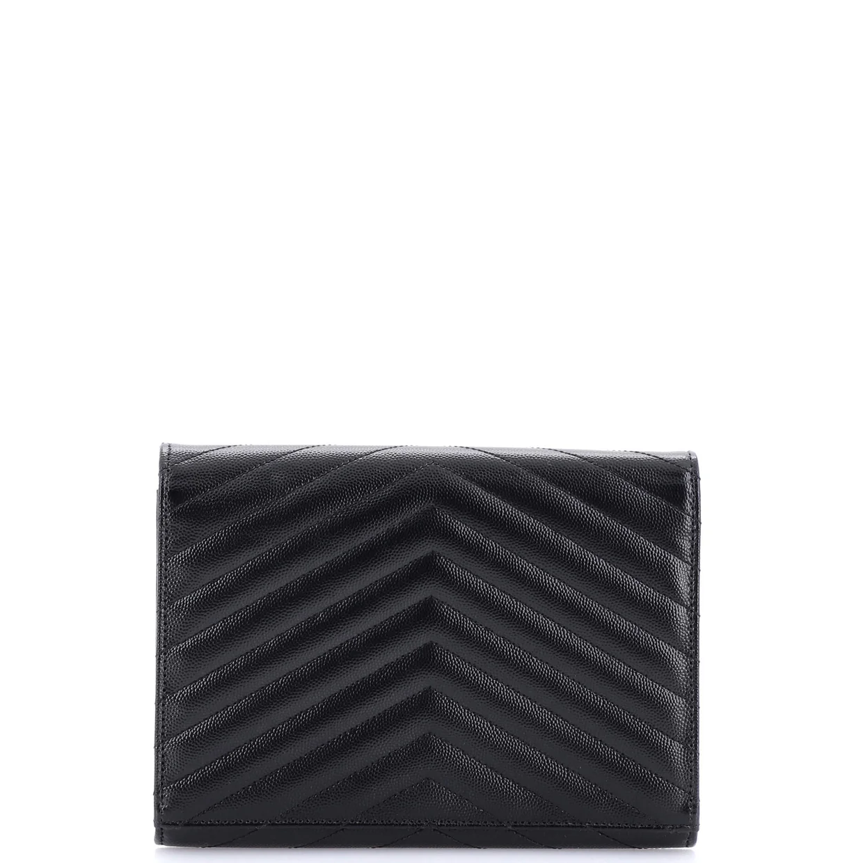 Classic Monogram Envelope Wristlet Clutch Matelasse Chevron Leather - Deep Luxury