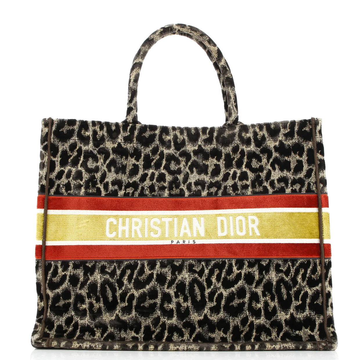 Book Tote Mizza Embroidered Canvas and Velvet Large - Deep Luxury