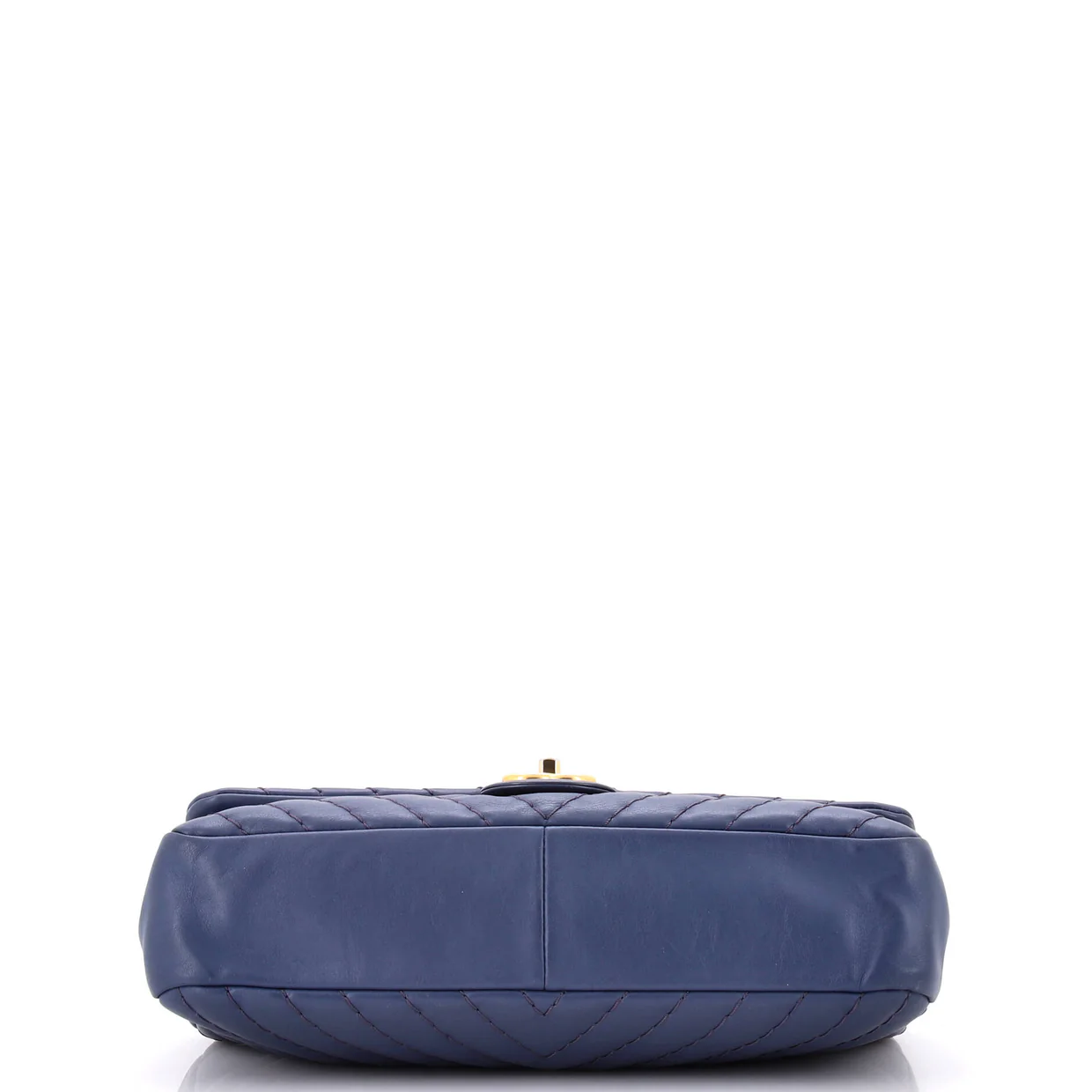 Medallion Charm Flap Bag Chevron Calfskin Jumbo - Deep Luxury