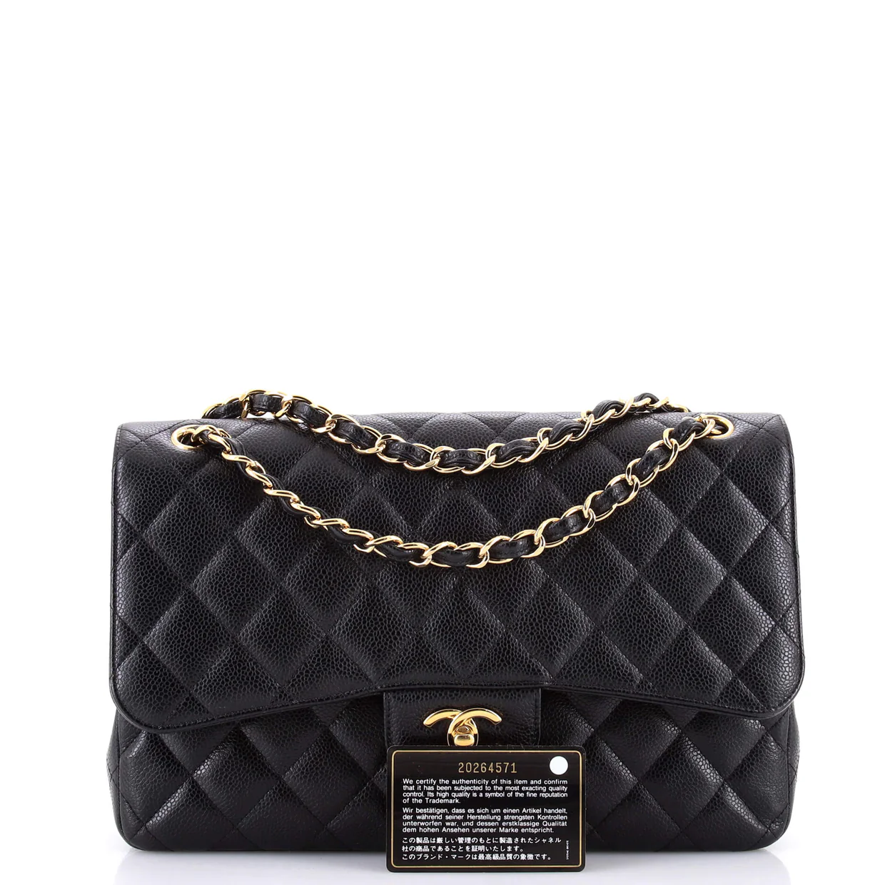 Classic Double Flap Bag Quilted Caviar Jumbo - Deep Luxury