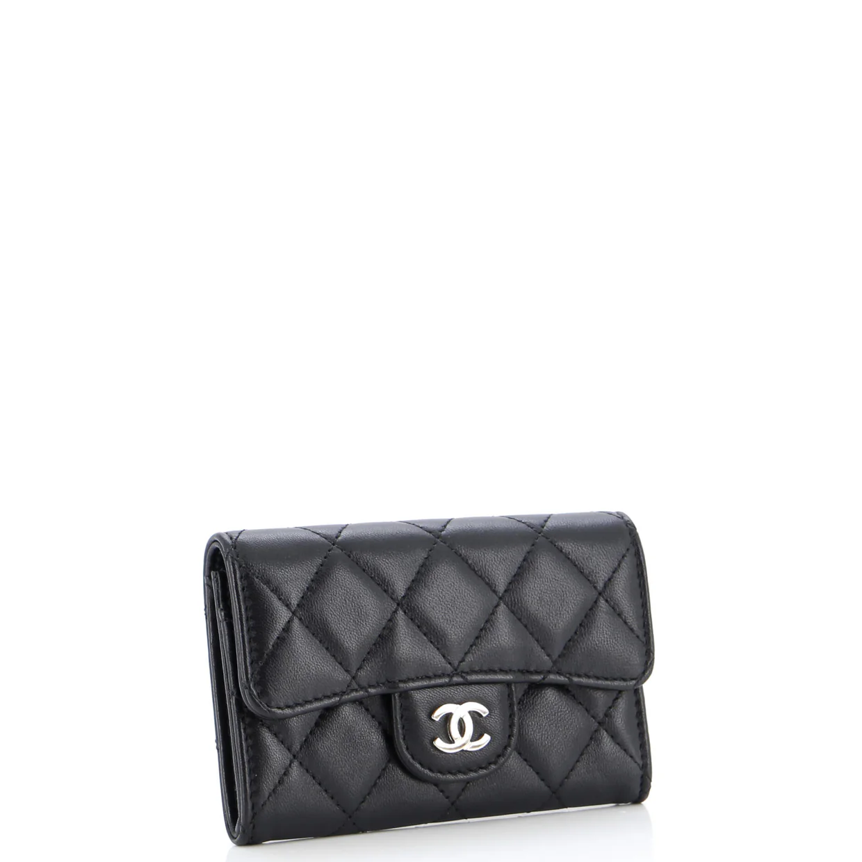 Classic Flap Card Case Quilted Lambskin - Deep Luxury