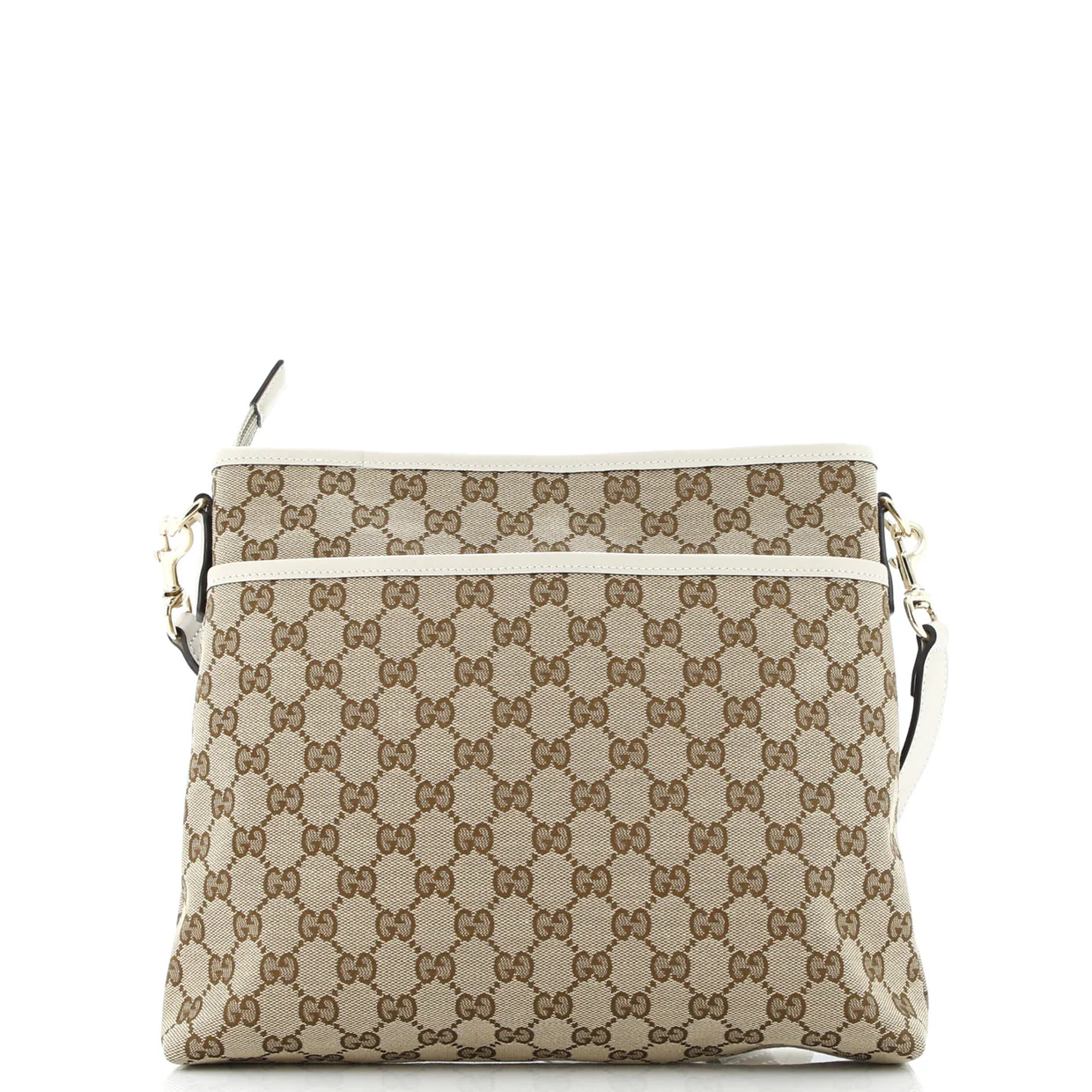 Flat Messenger Bag GG Canvas Medium - Deep Luxury