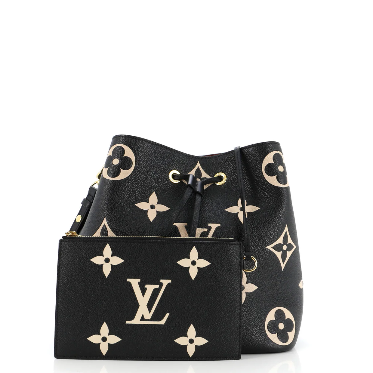 NeoNoe Handbag Bicolor Monogram Empreinte Giant MM - Deep Luxury