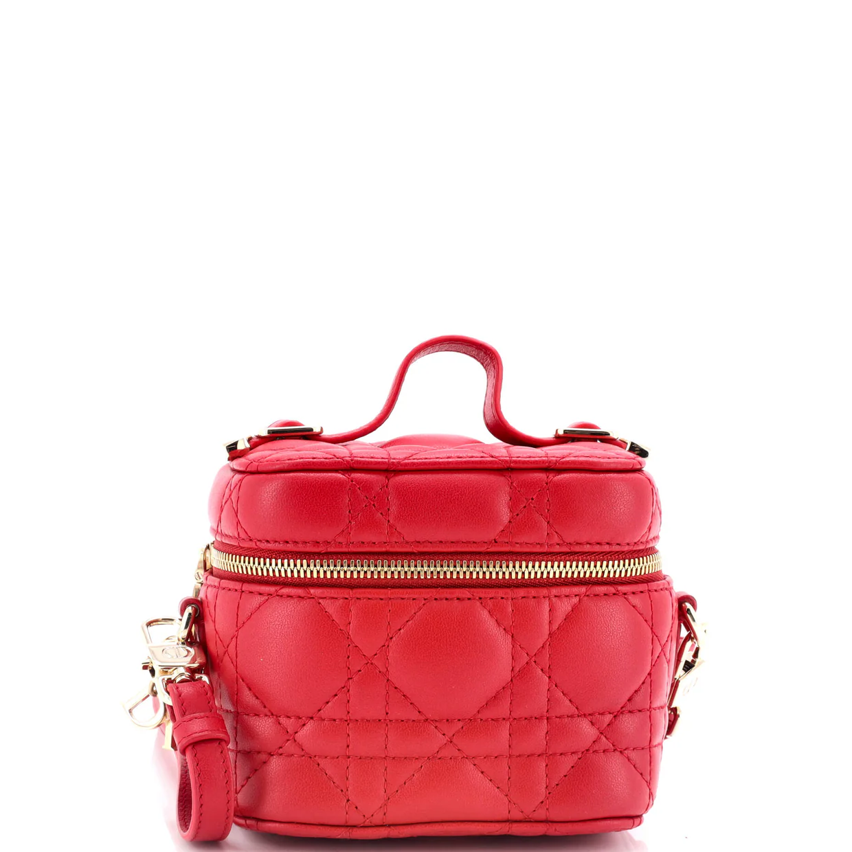 Lady Dior Vanity Case Cannage Quilt Lambskin Micro - Deep Luxury