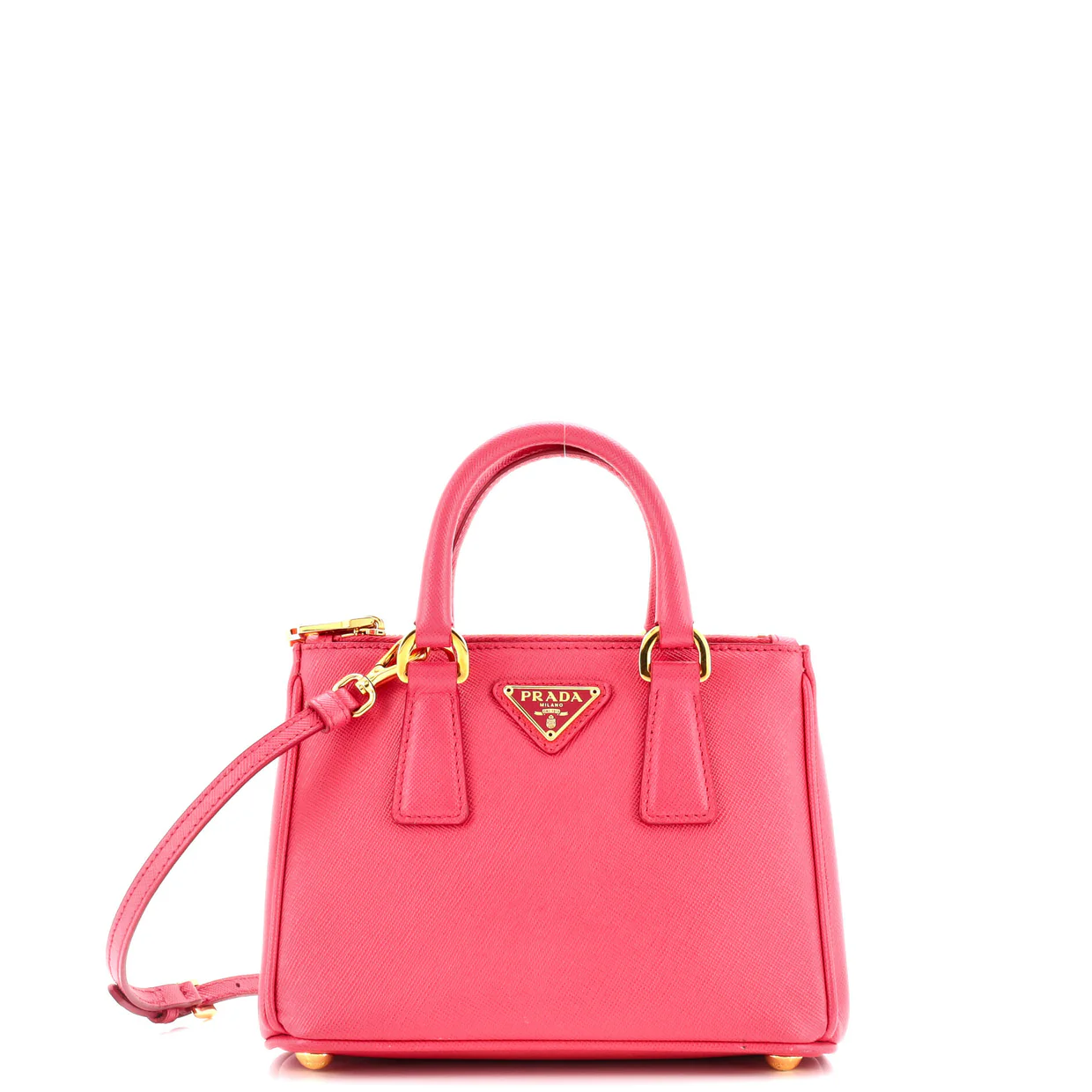 Galleria Double Zip Tote Saffiano Leather Mini - Deep Luxury