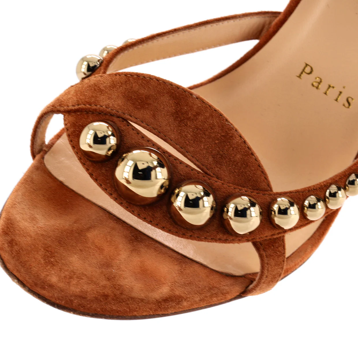 Women's Galeria Heeled Sandals Studded Suede 100 - Deep Luxury