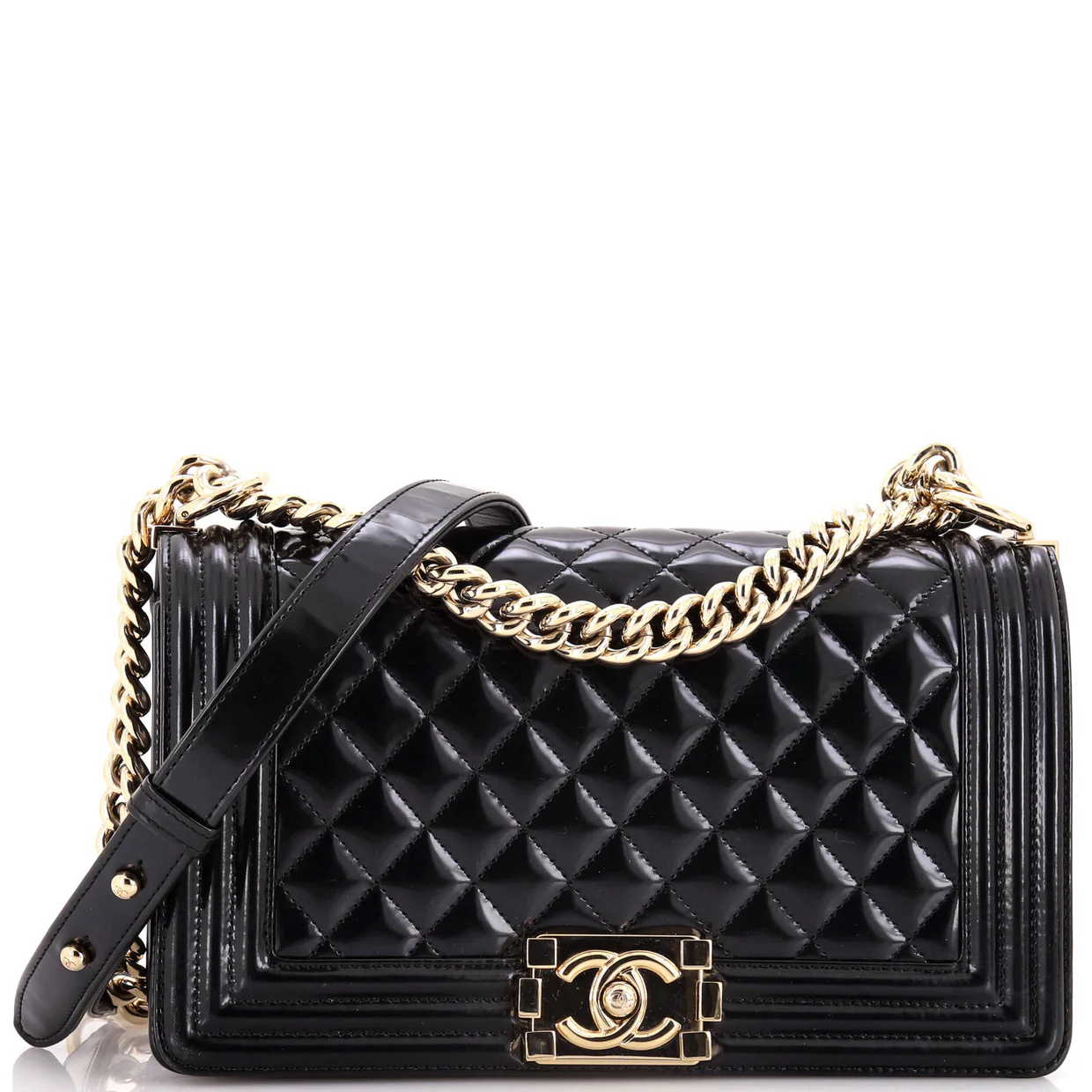 Boy Flap Bag Quilted Glazed Calfskin Old Medium - Deep Luxury