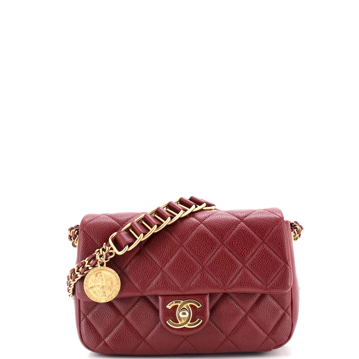Chain Soul Flap Bag Quilted Caviar Small - Deep Luxury