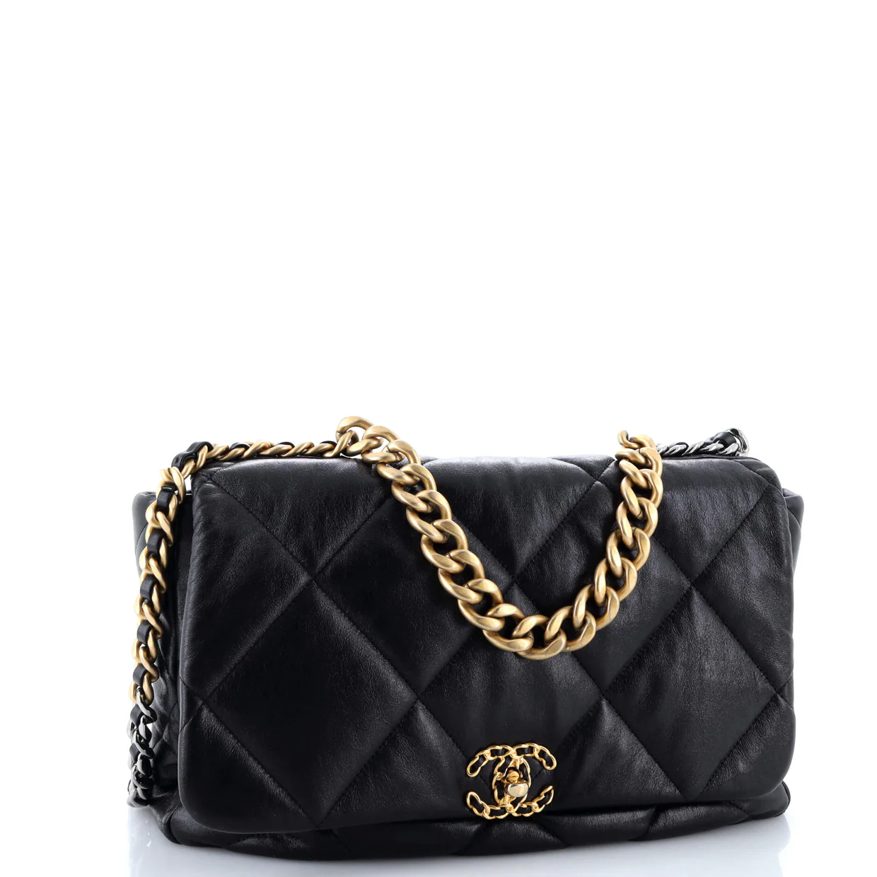 19 Flap Bag Quilted Leather Maxi - Deep Luxury
