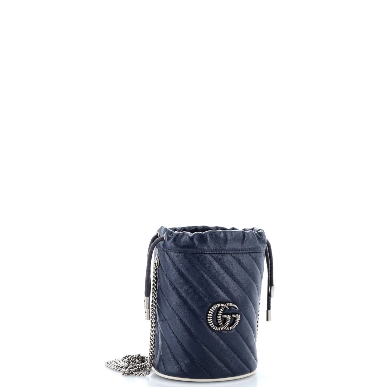 GG Marmont Bucket Bag Diagonal Quilted Leather Mini - Deep Luxury