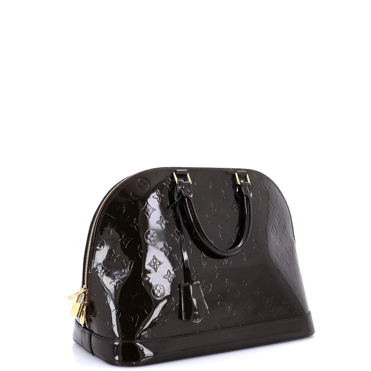 Alma Handbag Monogram Vernis GM - Deep Luxury