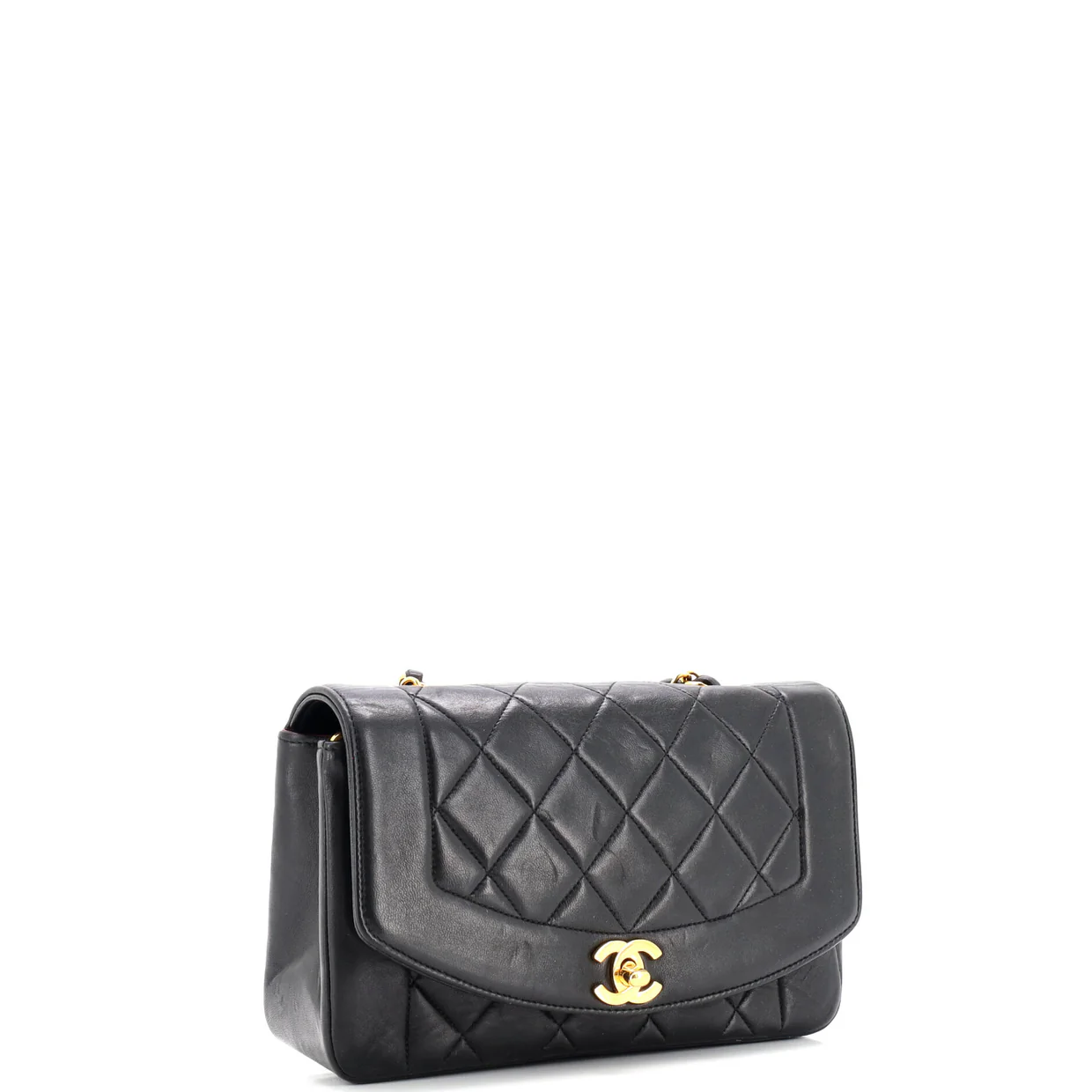 Vintage Diana Flap Bag Quilted Lambskin Small - Deep Luxury