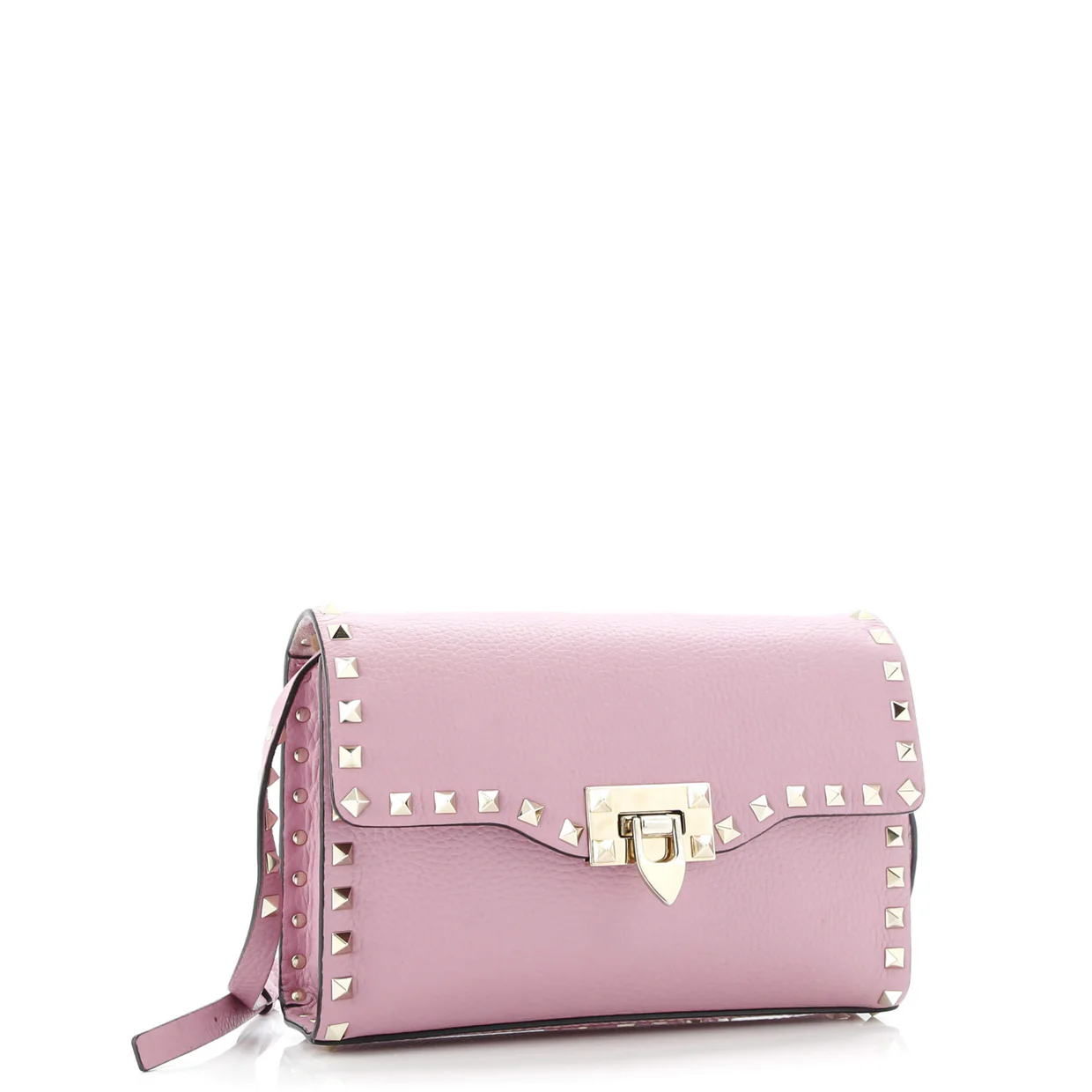 Rockstud Flip Lock Flap Bag Leather Medium - Deep Luxury