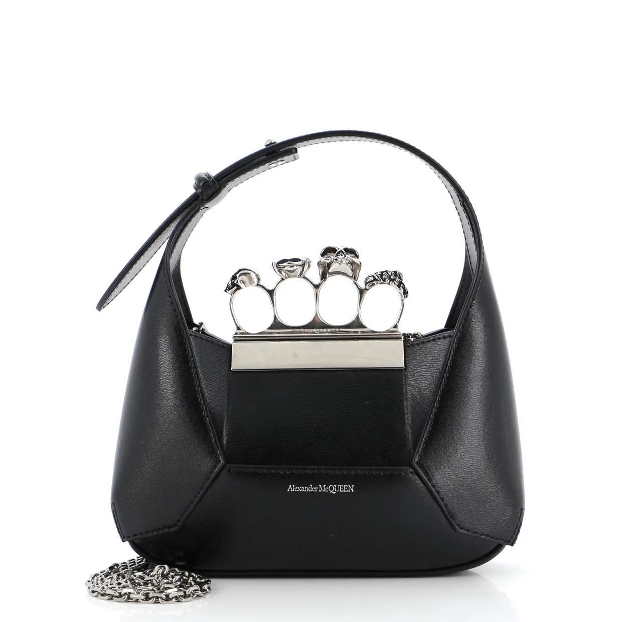 Jewelled Hobo Leather Mini - Deep Luxury