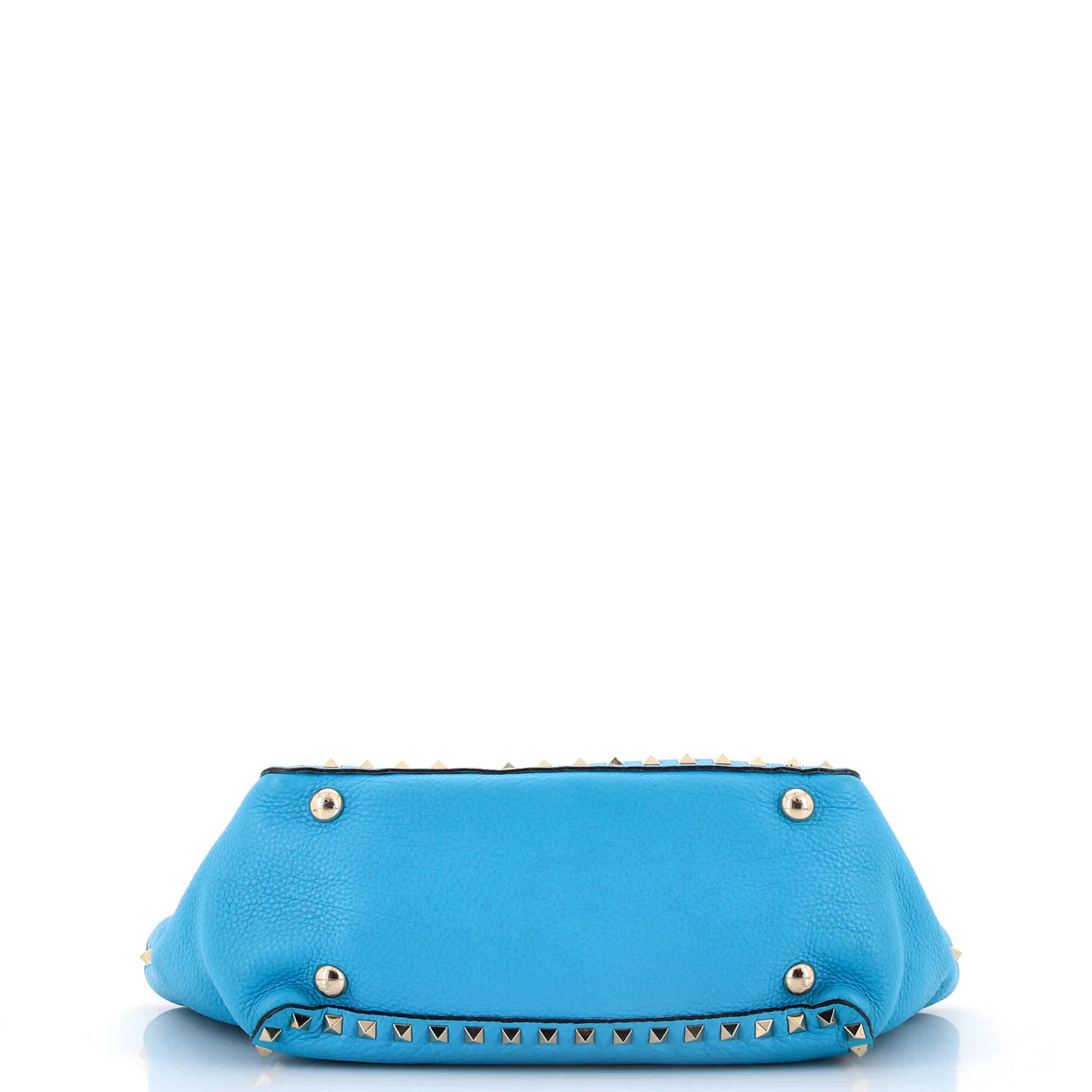 Rockstud Tote Pebbled Leather Small - Deep Luxury