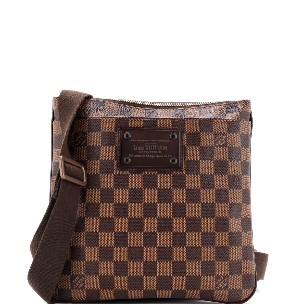 Brooklyn Pochette Plate Damier - Deep Luxury