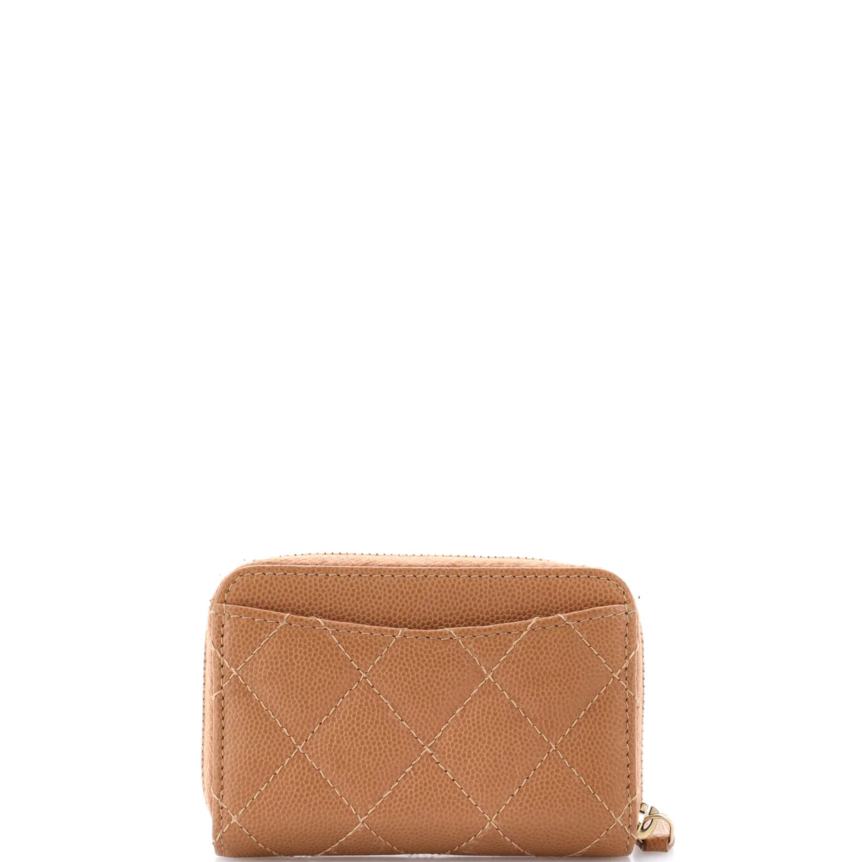 CC Zip Coin Purse Quilted Caviar Small - Deep Luxury