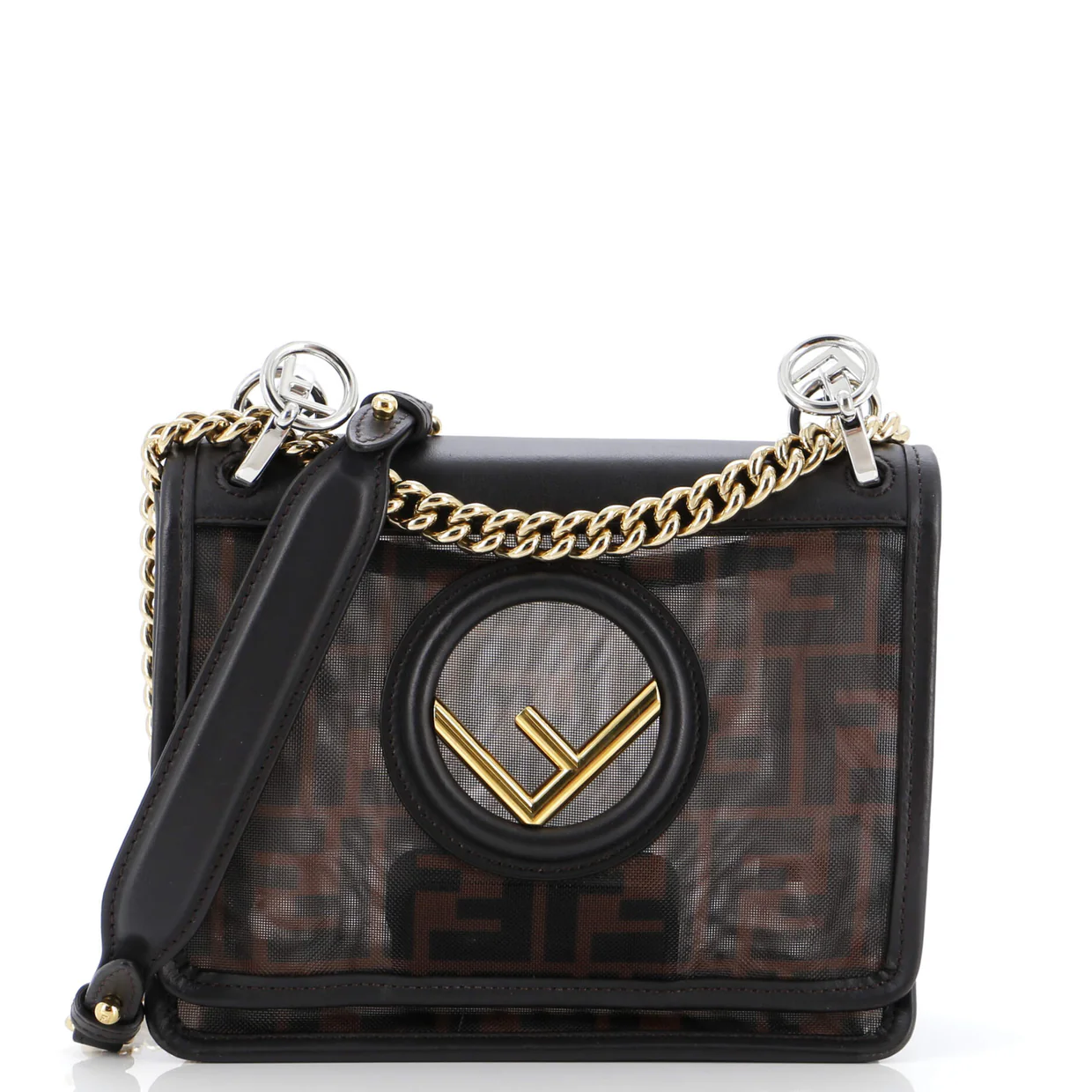 Kan I F Shoulder Bag Zucca Mesh Small - Deep Luxury