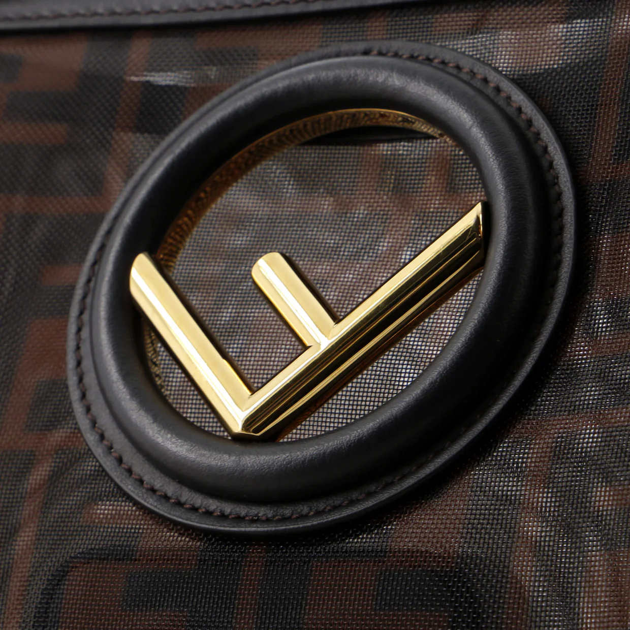 Kan I F Shoulder Bag Zucca Mesh Small - Deep Luxury