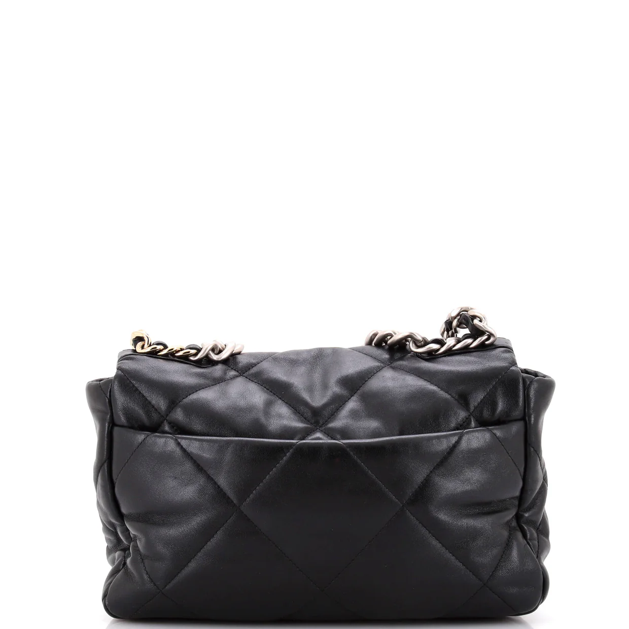 19 Flap Bag Quilted Leather Large - Deep Luxury