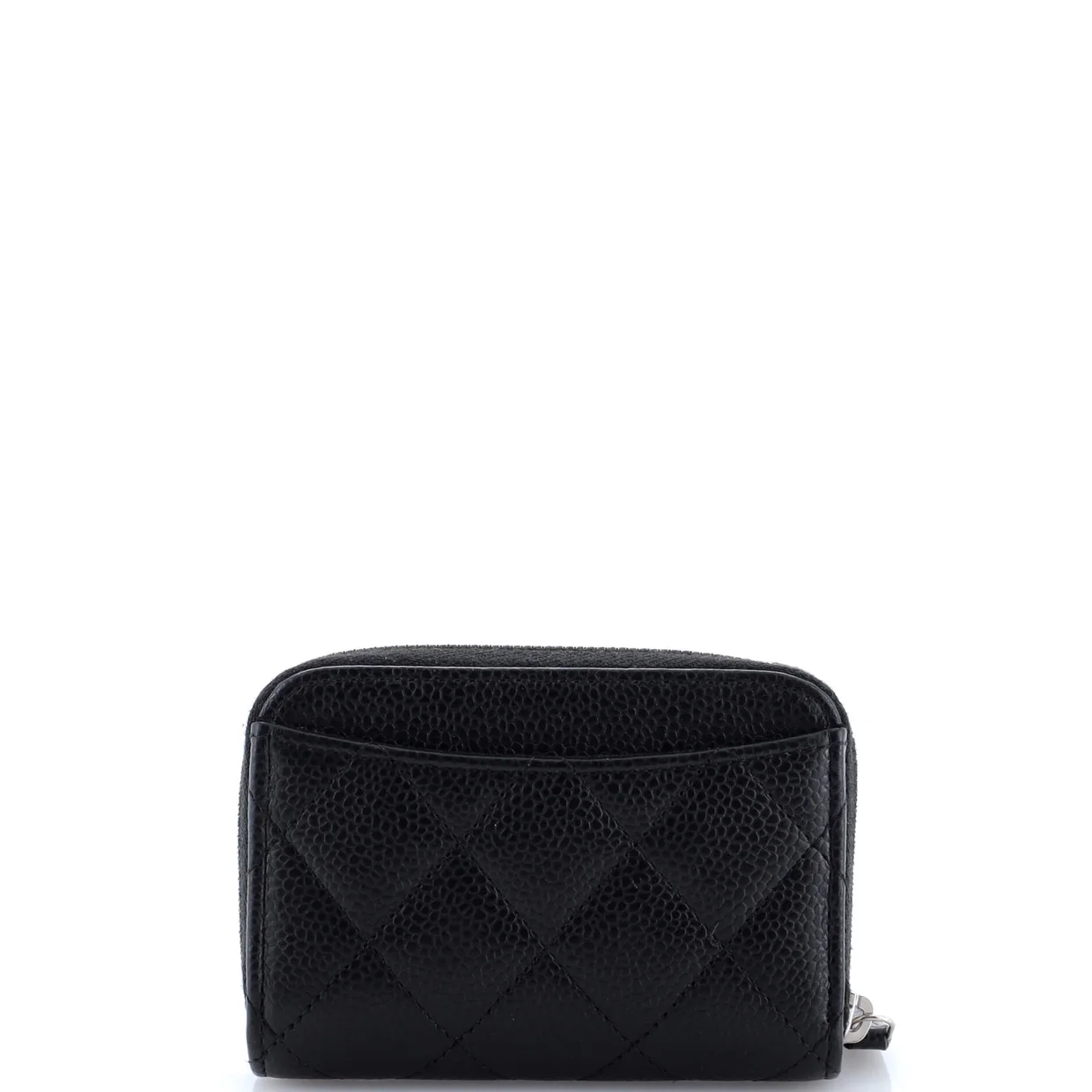CC Zip Coin Purse Quilted Caviar Small - Deep Luxury