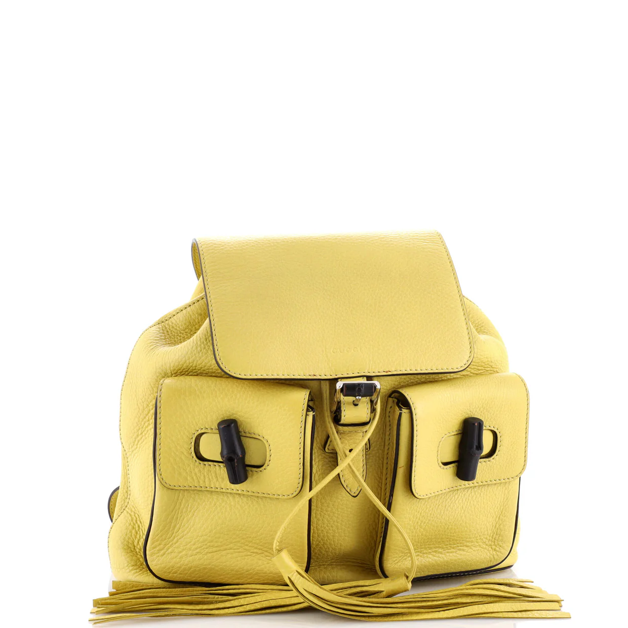 Bamboo Tassel Backpack Leather Medium - Deep Luxury