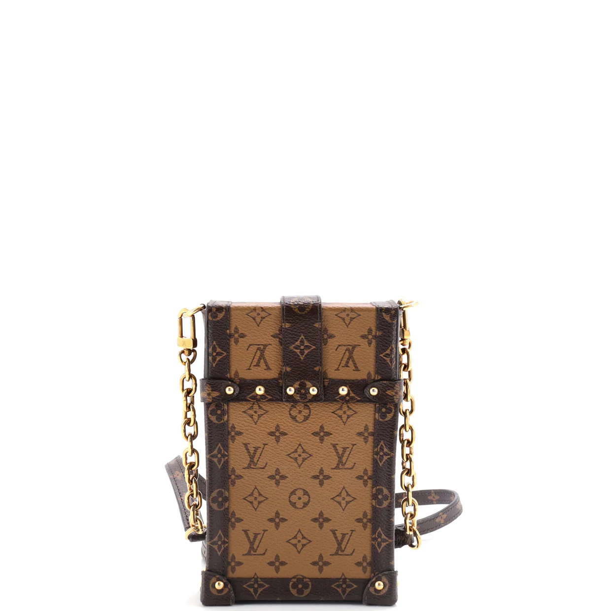 Vertical Trunk Pochette Reverse Monogram Canvas - Deep Luxury