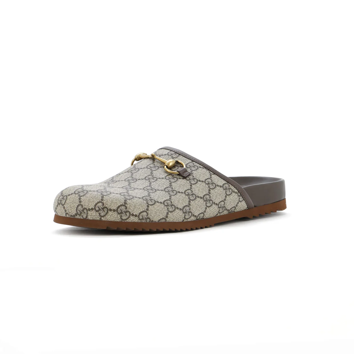 Women's Horsebit Mule Slippers GG Coated Canvas - Deep Luxury