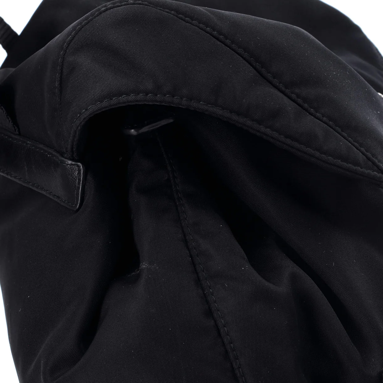 Vela Double Front Pocket Backpack Tessuto with Saffiano Leather Small - Deep Luxury
