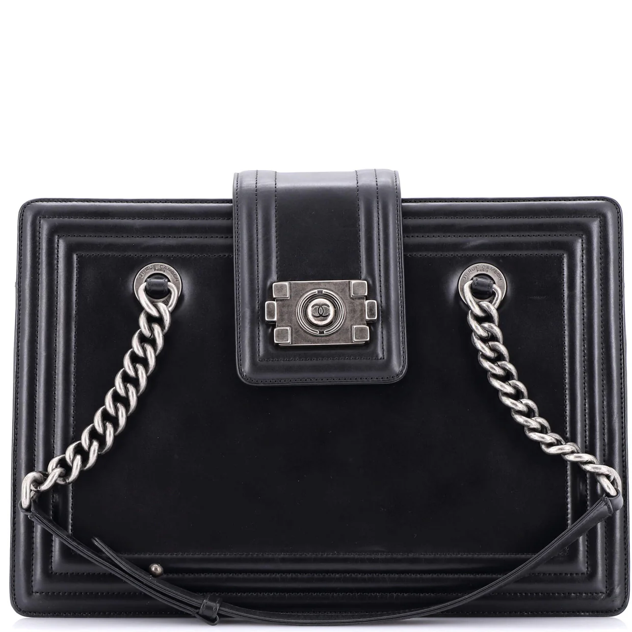 Boy Tote Glazed Calfskin Small - Deep Luxury