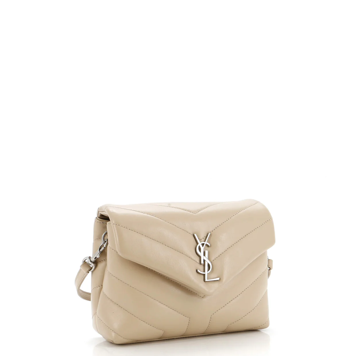 Loulou Shoulder Bag Matelasse Chevron Leather Toy - Deep Luxury