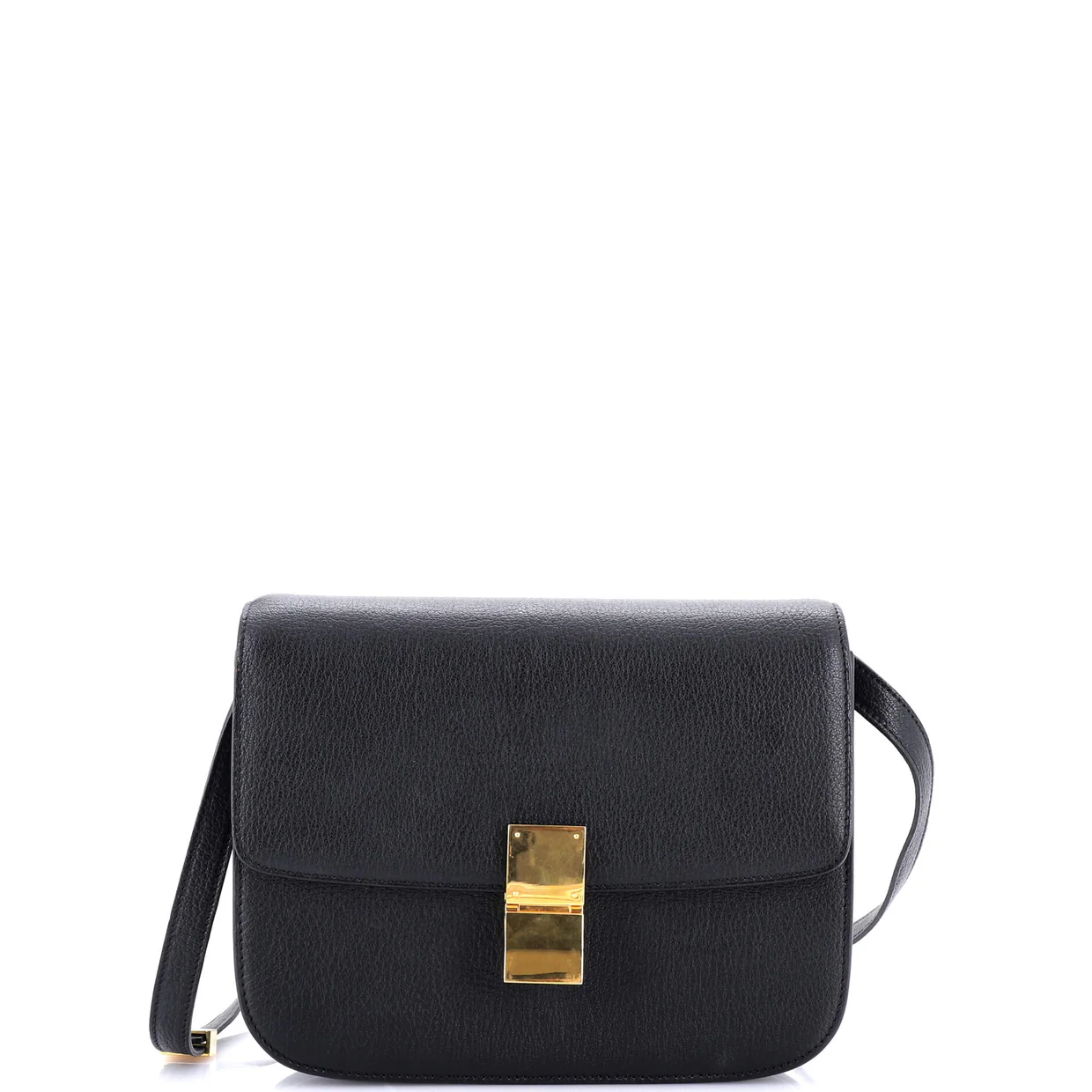 Classic Box Bag Grainy Leather Medium - Deep Luxury