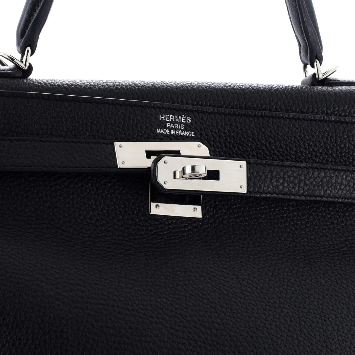 Kelly Handbag Noir Togo with Palladium Hardware 35 - Deep Luxury