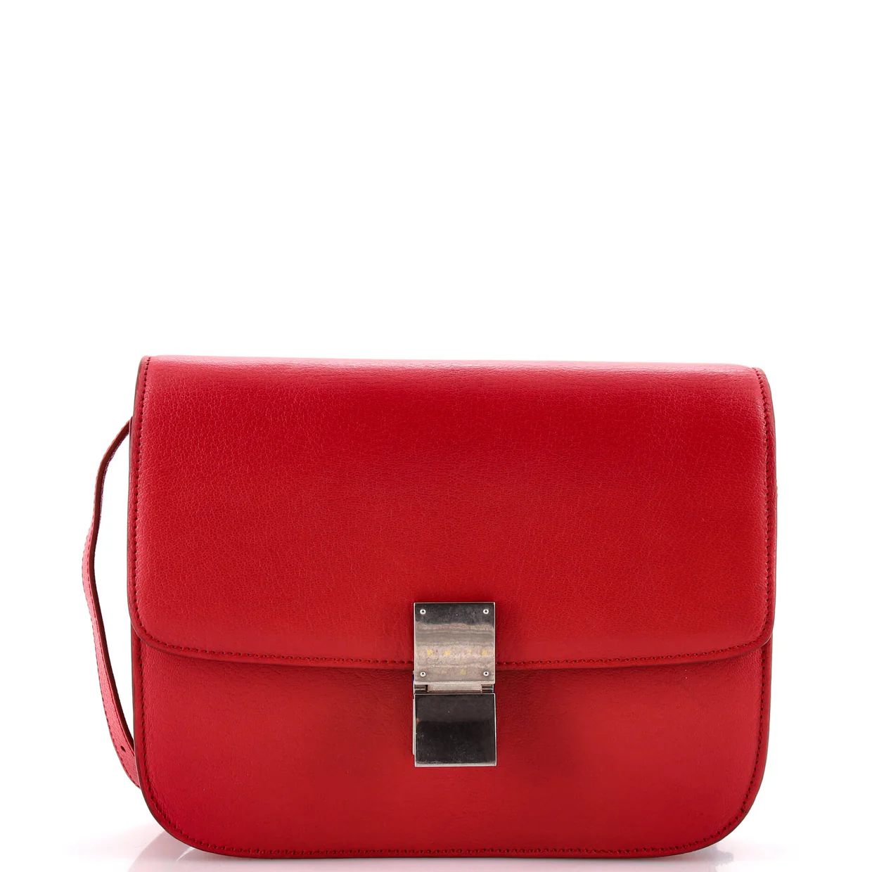 Classic Box Bag Grainy Leather Medium - Deep Luxury