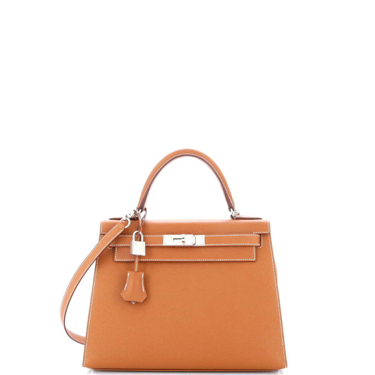 Kelly Handbag Gold Epsom with Palladium Hardware 28 - Deep Luxury