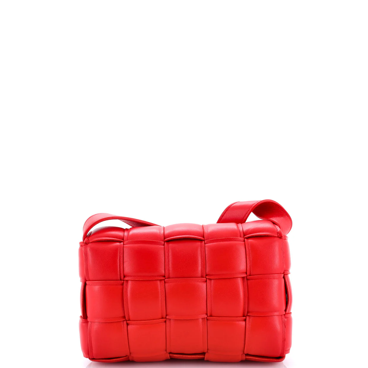 Cassette Crossbody Bag Padded Maxi Intrecciato Leather Small - Deep Luxury