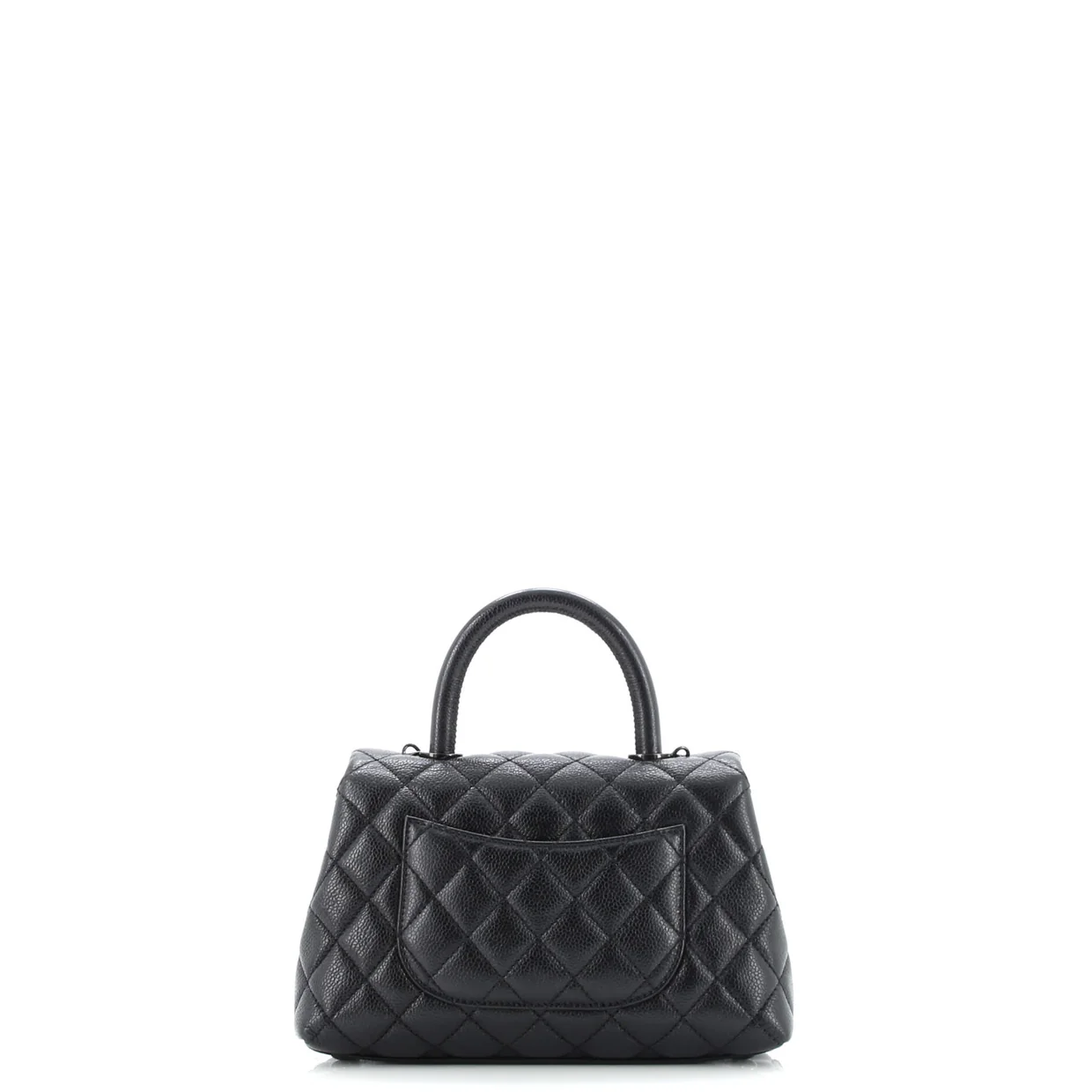 So Black Coco Top Handle Bag Quilted Caviar Mini - Deep Luxury