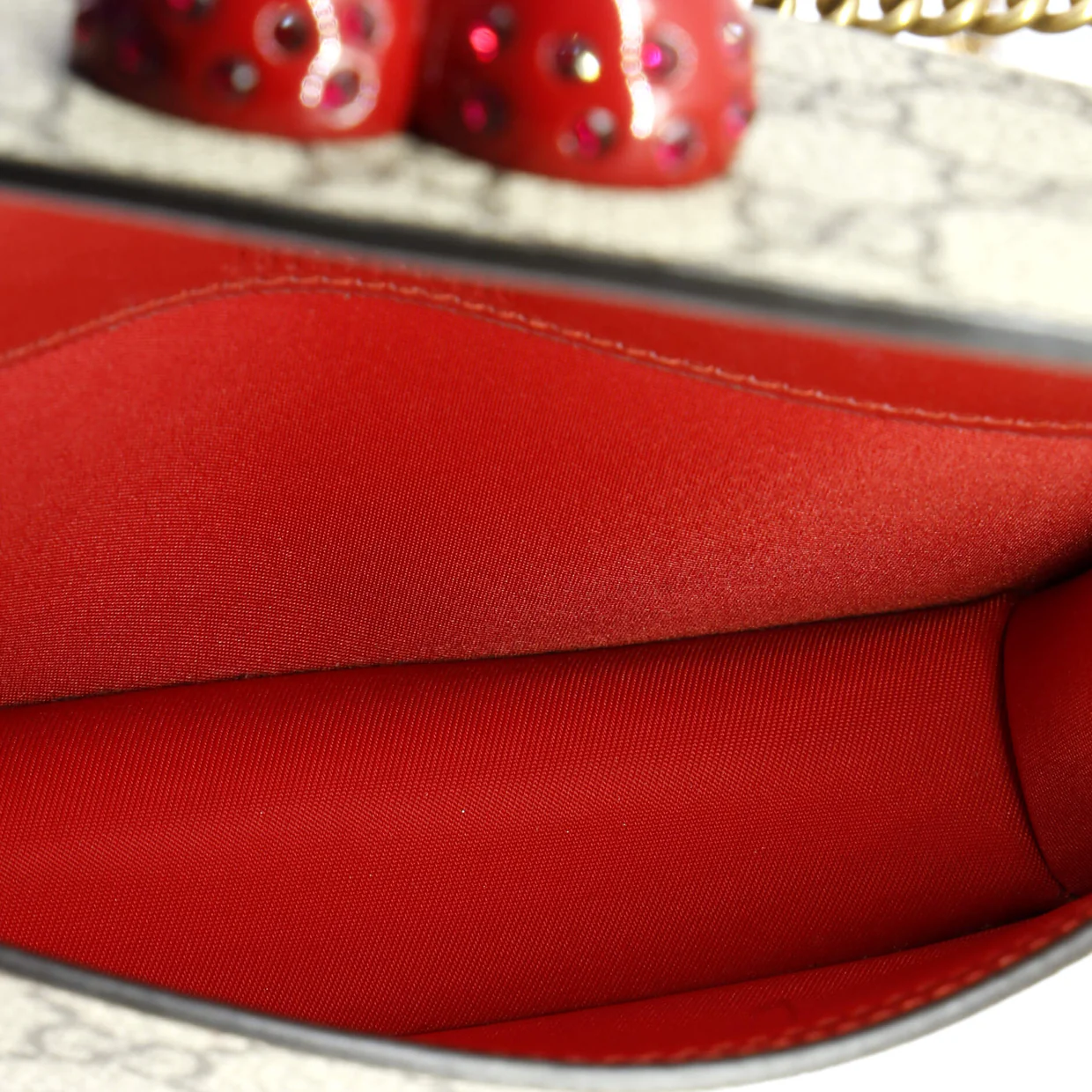 Cherries Wallet on Chain GG Coated Canvas Mini - Deep Luxury