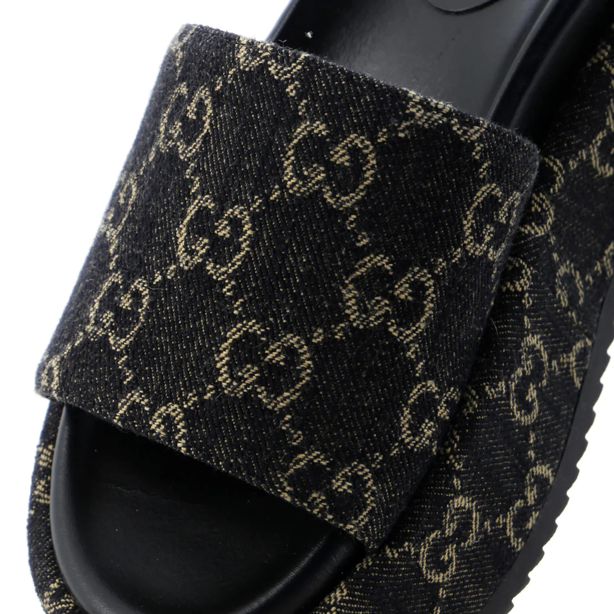 Women's Angelina Platform Slide Sandals GG Denim - Deep Luxury