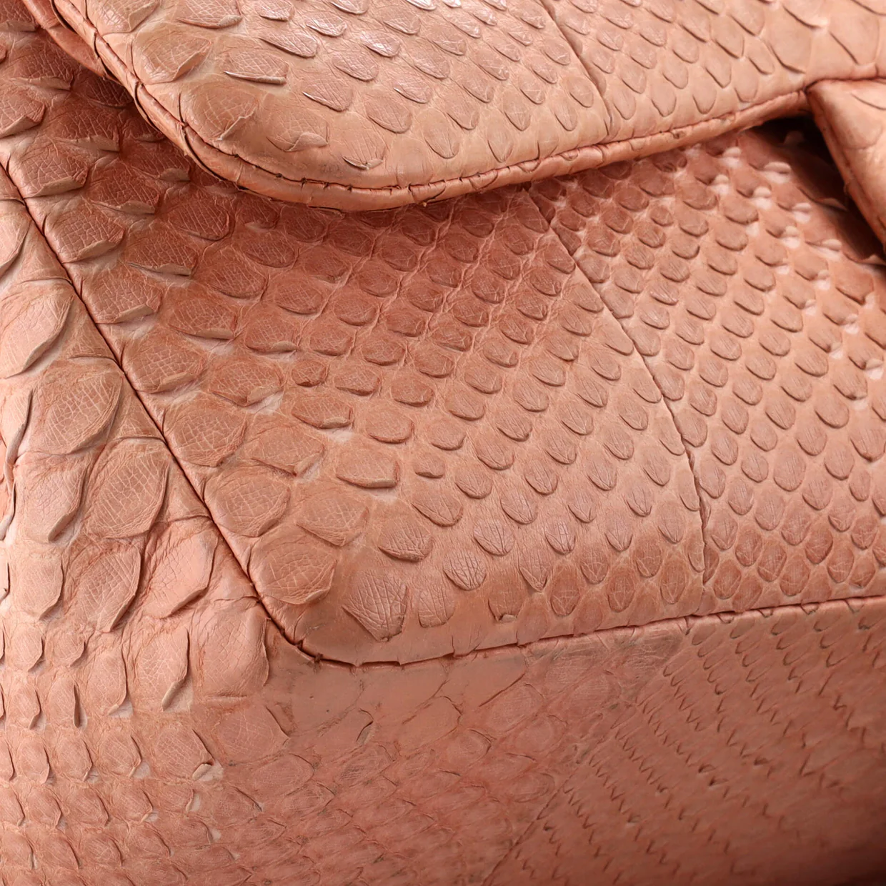 Classic Double Flap Bag Matte Python Jumbo - Deep Luxury