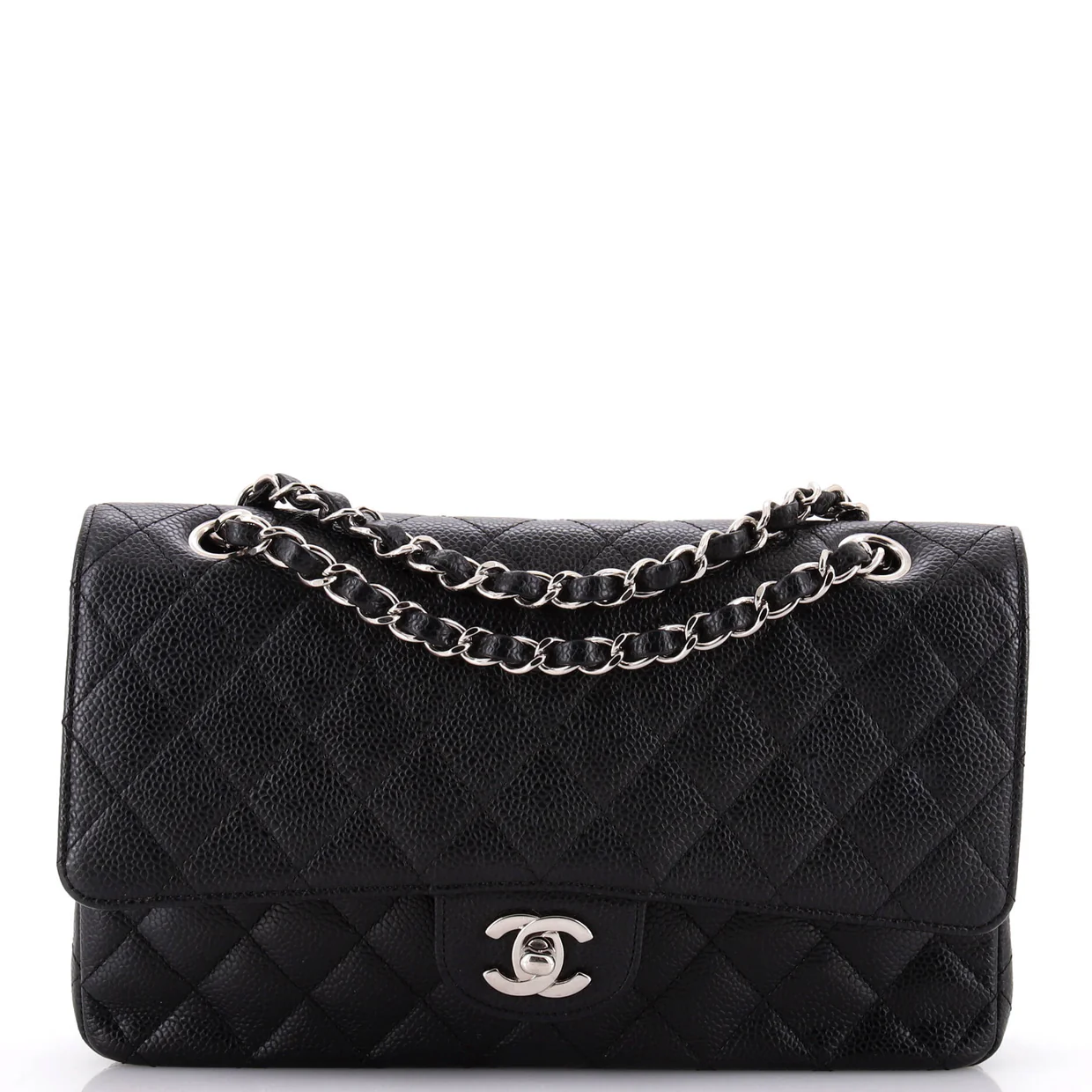 Classic Double Flap Bag Quilted Caviar Medium - Deep Luxury