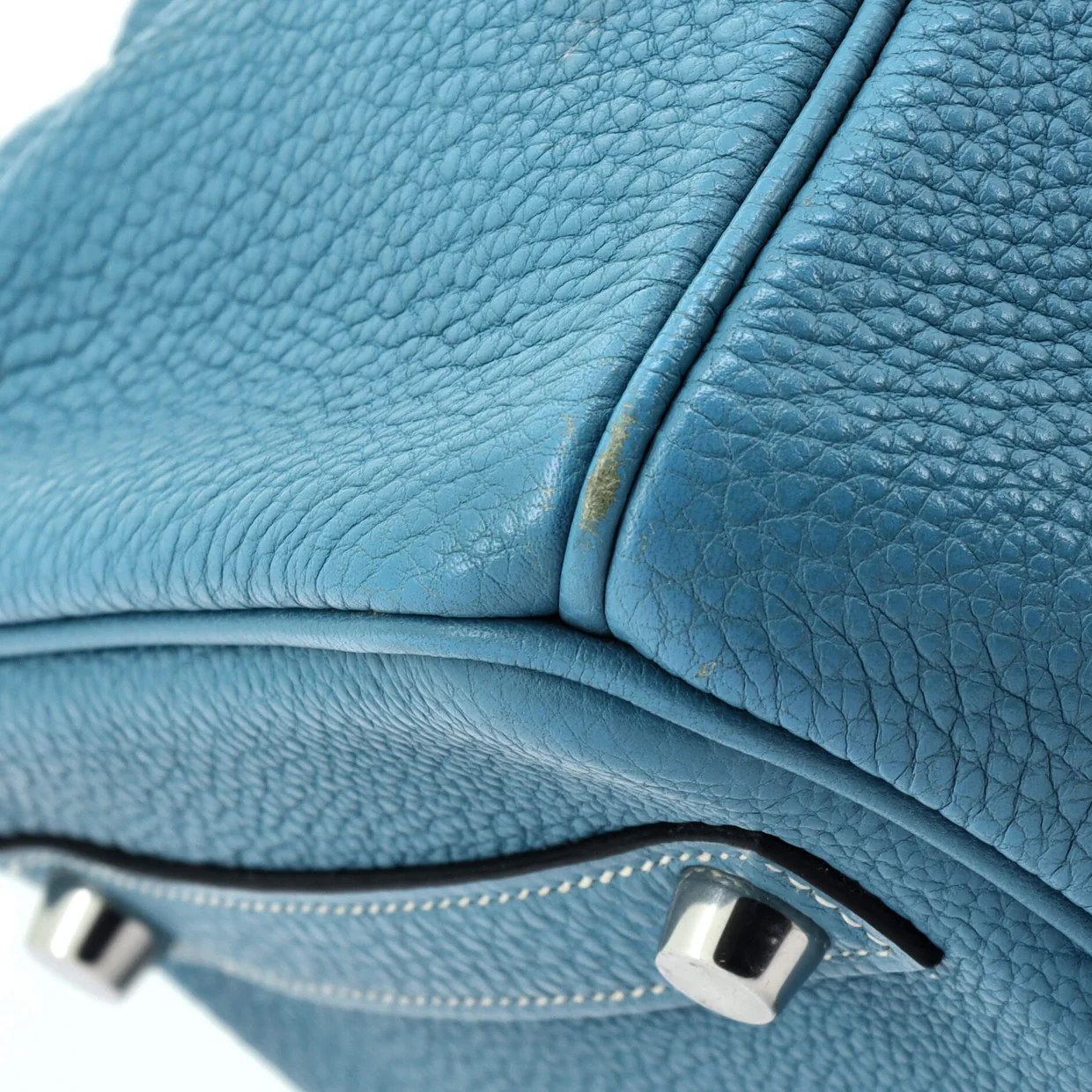 Birkin Handbag Bleu Jean Togo with Palladium Hardware 30 - Deep Luxury