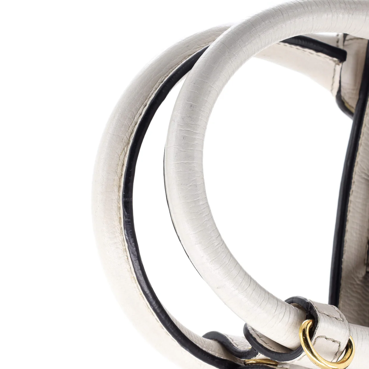 Banner Tote Leather and House Check Canvas Small - Deep Luxury