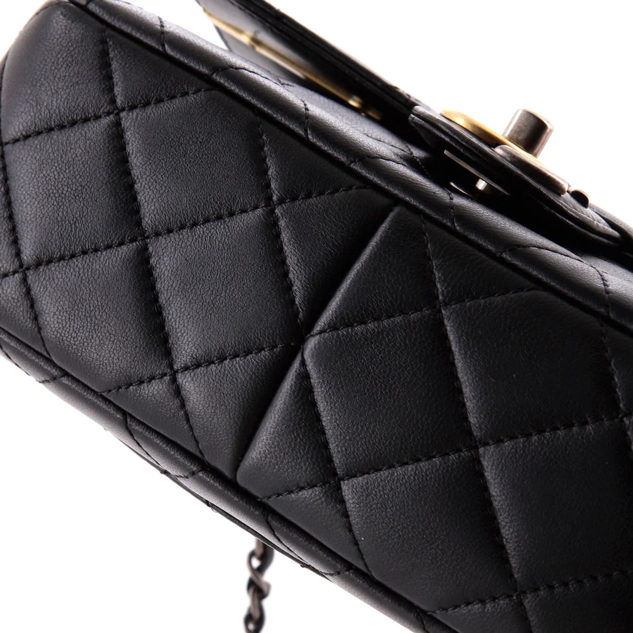 Coco Clips Flap Bag Embellished Quilted Lambskin Small - Deep Luxury