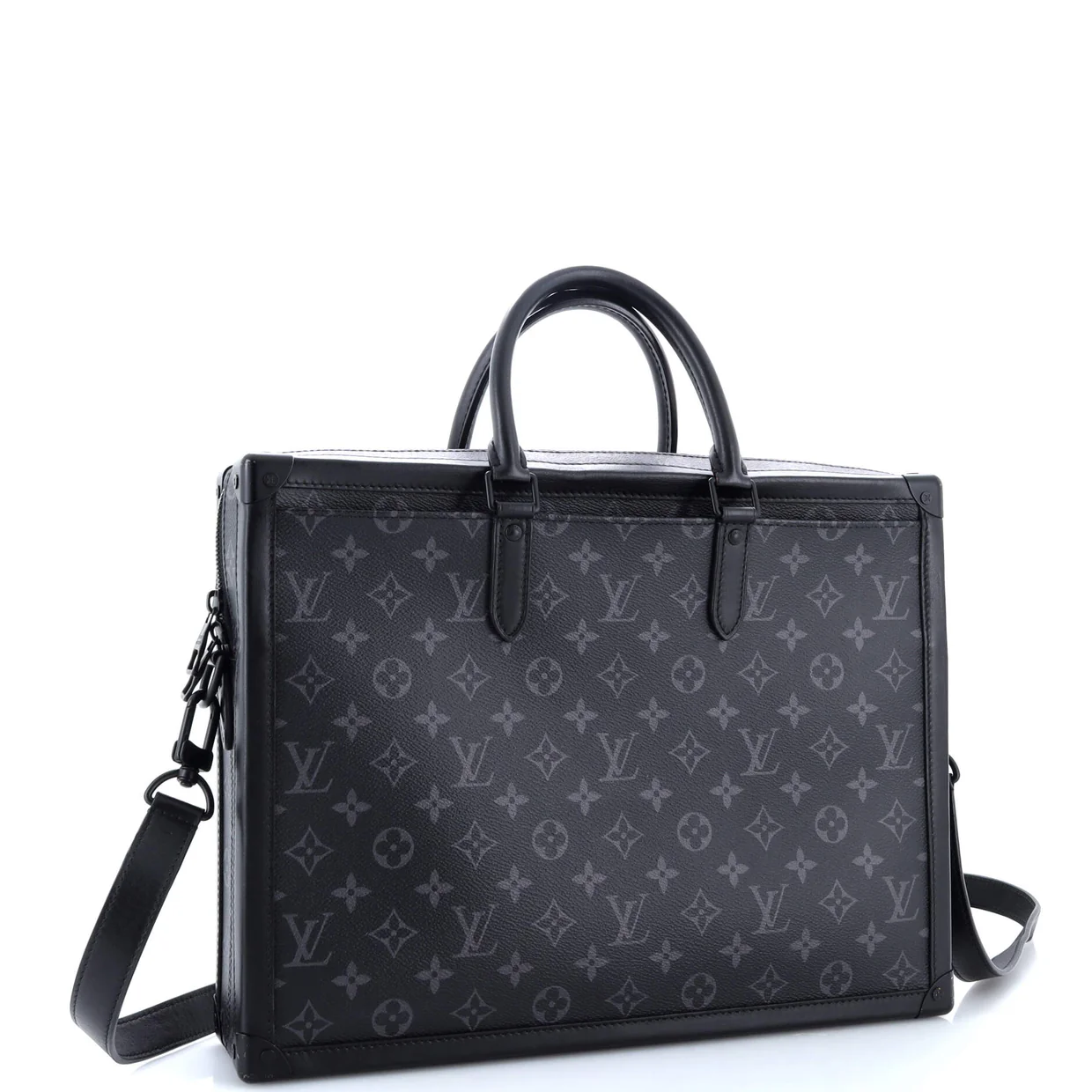 Soft Trunk Briefcase Monogram Eclipse Canvas - Deep Luxury